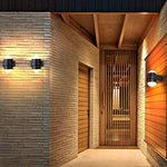 Round Waterproof LED Black Modern Up and Down Lights Outdoor Wall Sconces - Lamp Outdoor