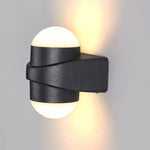 Round Waterproof LED Black Modern Up and Down Lights Outdoor Wall Sconces - Lamp Outdoor