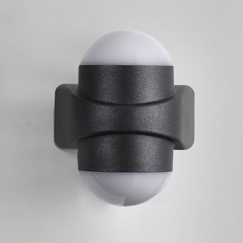 Round Waterproof LED Black Modern Up and Down Lights Outdoor Wall Sconces - Lamp Outdoor
