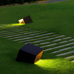 Unique Stainless Steel Artful Cube Outdoor Landscape Light Modern Geometric Illumination - Lamp Outdoor