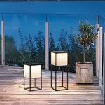 Square Solar Post Light with Acrylic Lampshade and Robust Stainless Steel Frame - Lamp Outdoor