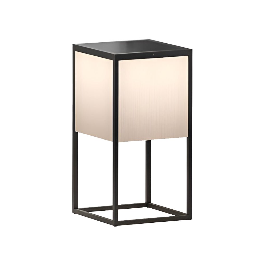 Square Solar Post Light with Acrylic Lampshade and Robust Stainless Steel Frame - Lamp Outdoor