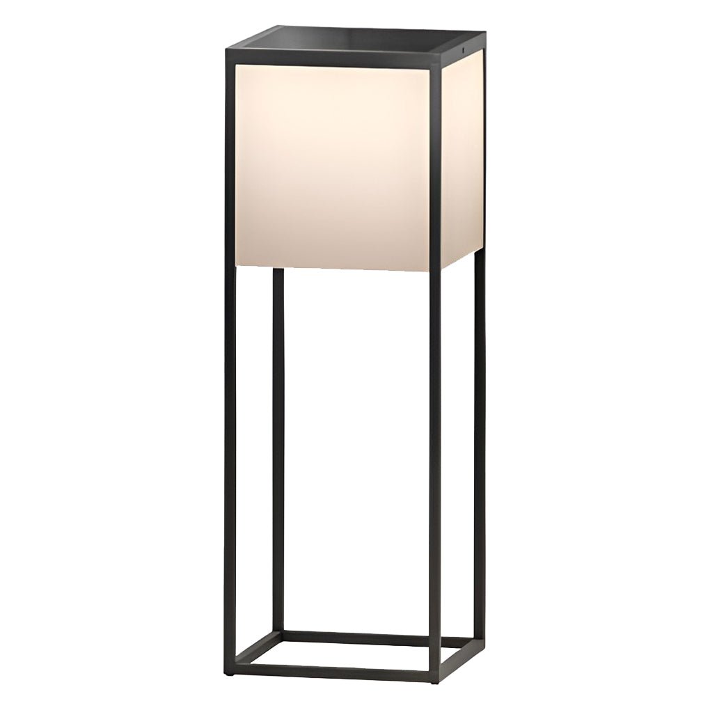 Square Solar Post Light with Acrylic Lampshade and Robust Stainless Steel Frame - Lamp Outdoor