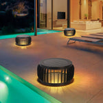 Modern Outdoor Waterproof Solar Three-color Dimming LED Garden Lamp Post Light - Lamp Outdoor