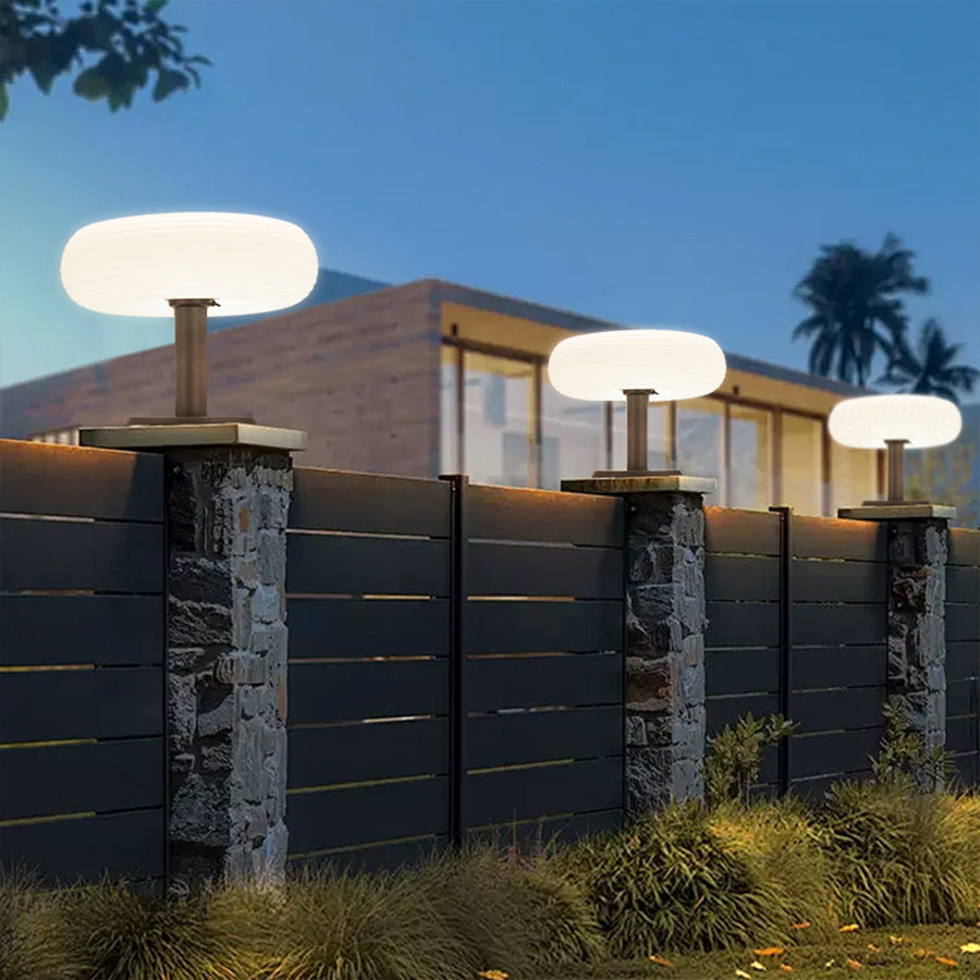 Outdoor Solar Pillar Lights Waterproof Round Landscape - Lamp Outdoor