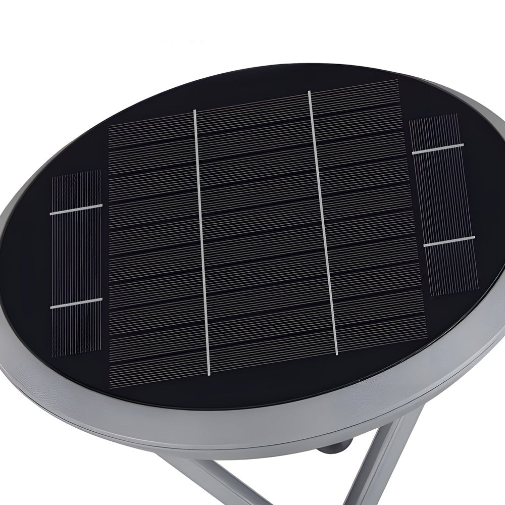 Modern Round Dual Motion Sensor LED Solar Post Lights - Outdoor Pillar Lamp - Lamp Outdoor