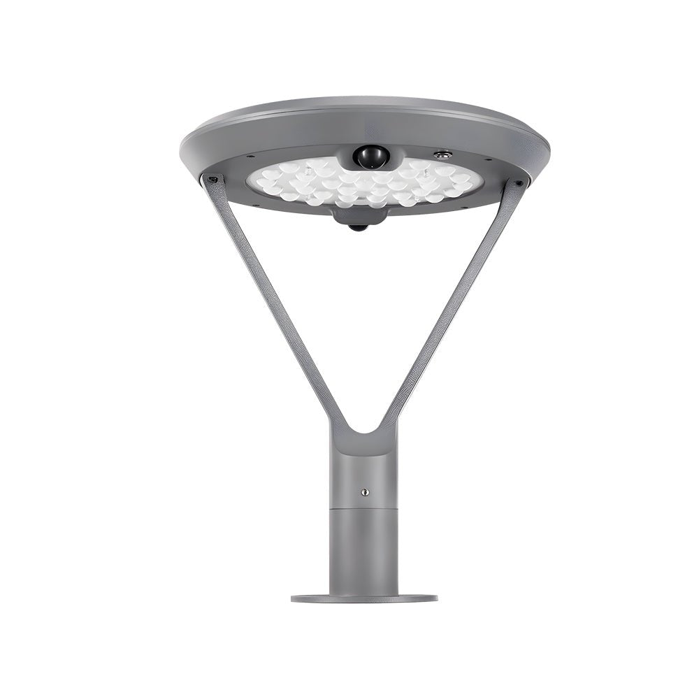 Modern Round Dual Motion Sensor LED Solar Post Lights - Outdoor Pillar Lamp - Lamp Outdoor