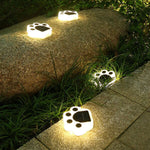Modern Solar-Powered LED Animal Paw Lights Step Stairs Lighting - Lamp Outdoor