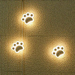 Modern Solar-Powered LED Animal Paw Lights Step Stairs Lighting - Lamp Outdoor