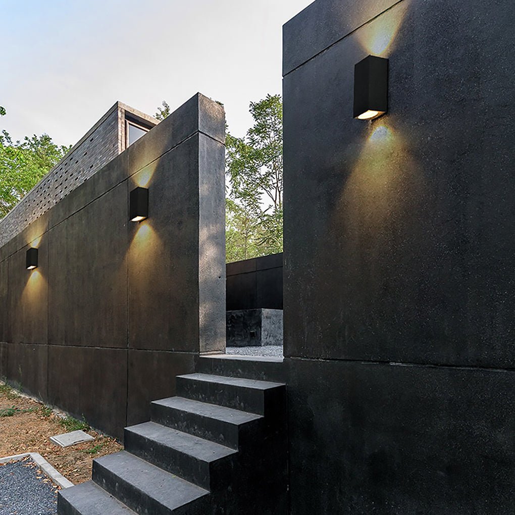 Modern Square Design Outdoor Waterproof Wall Light for Villa Courtyard Balcony - Lamp Outdoor