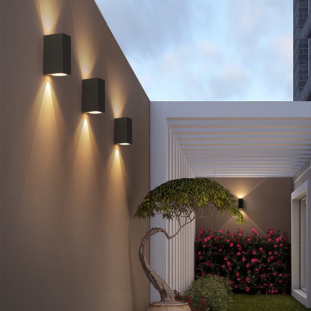 Modern Square Design Outdoor Waterproof Wall Light for Villa Courtyard Balcony - Lamp Outdoor
