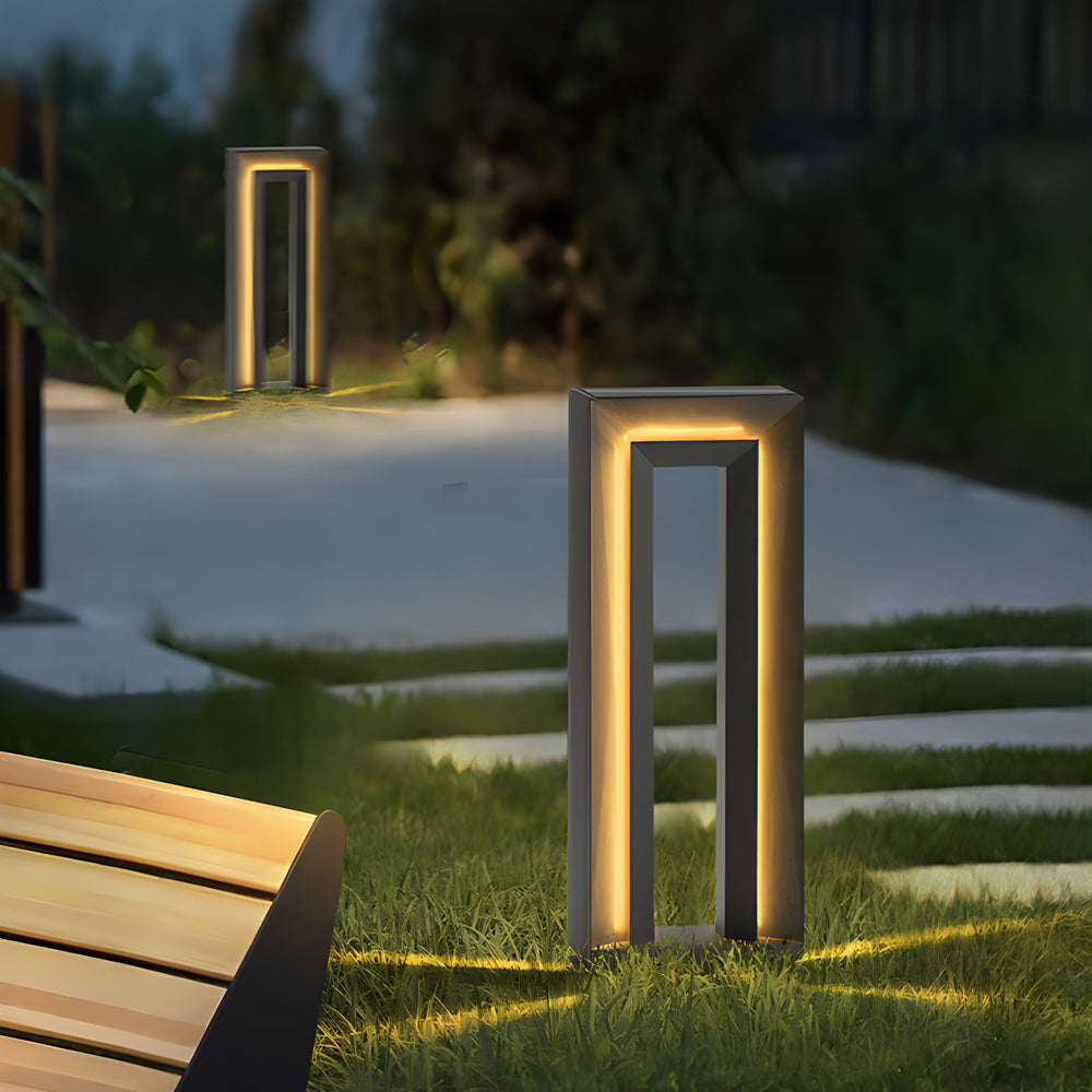 Outdoor Arch LED Solar Lawn Lights Modern Minimalist Style - Lamp Outdoor