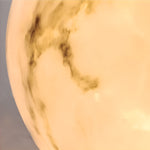 Waterproof Outdoor Pillar Light Faux Marble Moon Globe - Lamp Outdoor