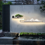 Mountain Scenery Waterproof LED Modern Outdoor Wall Lights with External Battery - Lamp Outdoor