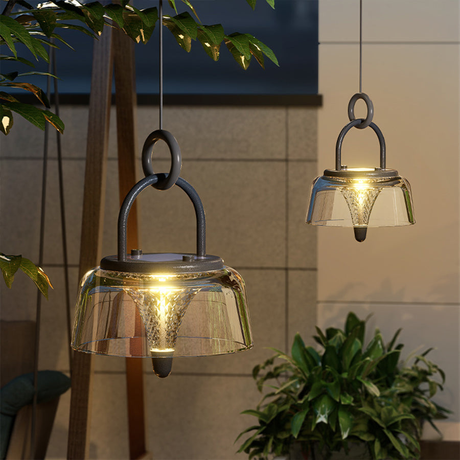 LED Clear Pendant Lights Solar-Powered - Lamp Outdoor
