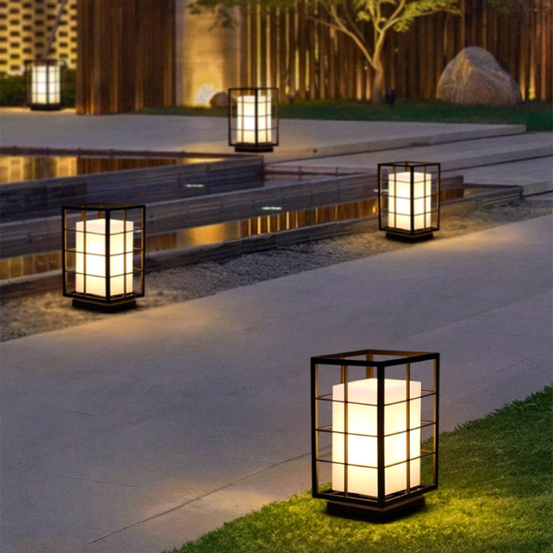 Black Modern Floor Lamp Waterproof Stainless Steel - Lamp Outdoor