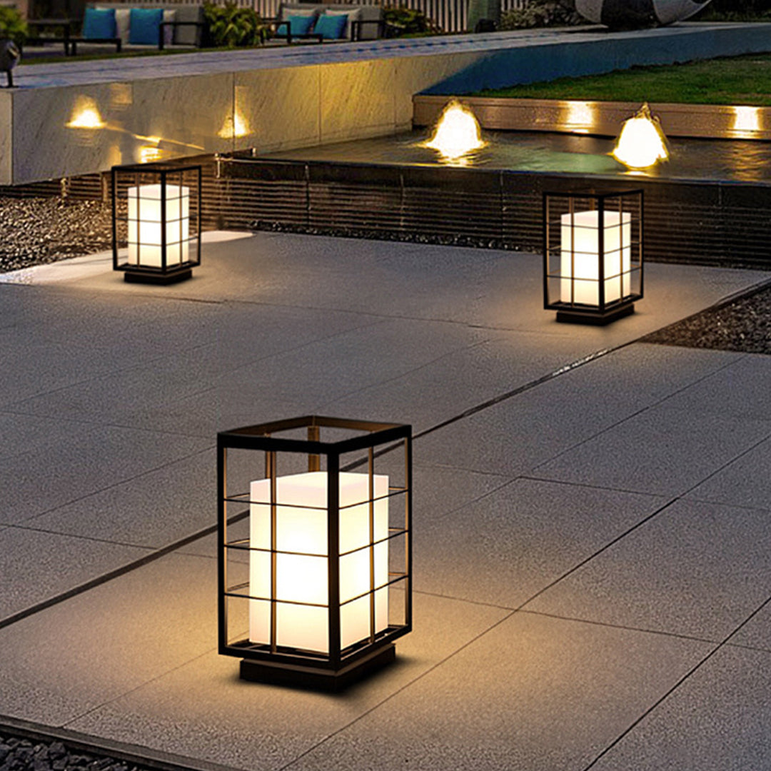 Black Modern Floor Lamp Waterproof Stainless Steel - Lamp Outdoor