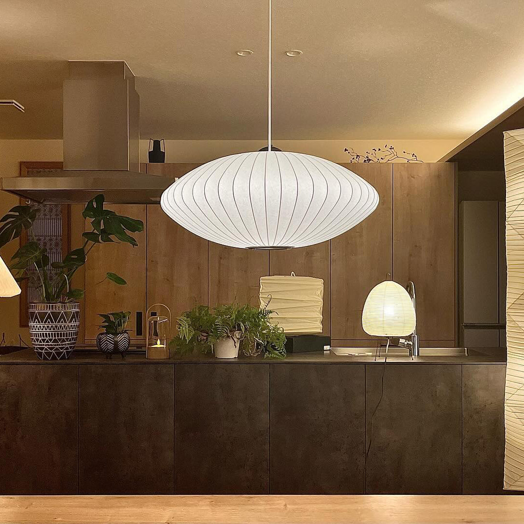 Bubble Mulberry Silk Pendant Lamp - Lamp Outdoor