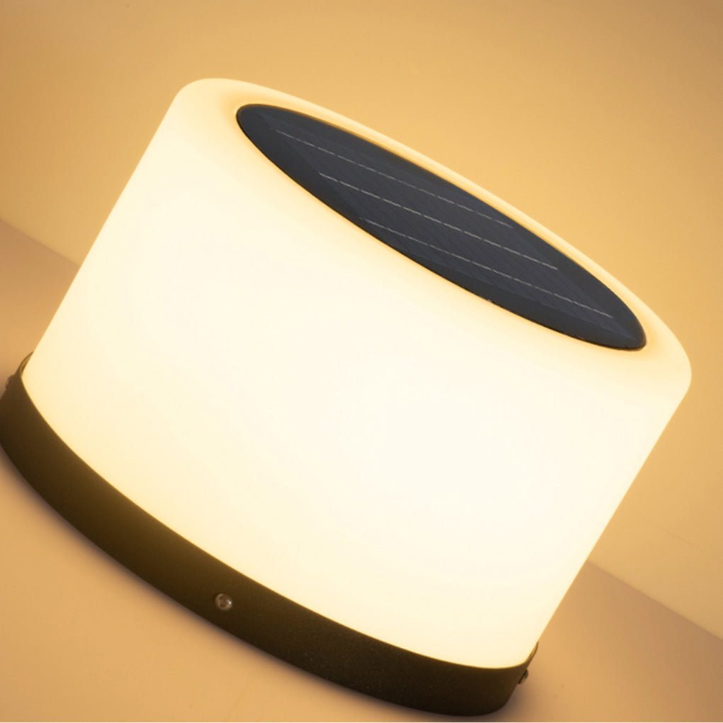 Round Acrylic Waterproof White LED Modern Solar Lights Outdoor Garden Lights - Lamp Outdoor