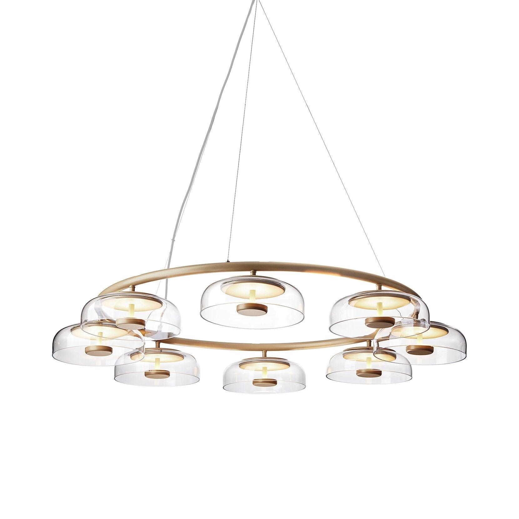 Aethera Circular Glass Chandelier - Lamp Outdoor