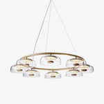 Aethera Circular Glass Chandelier - Lamp Outdoor