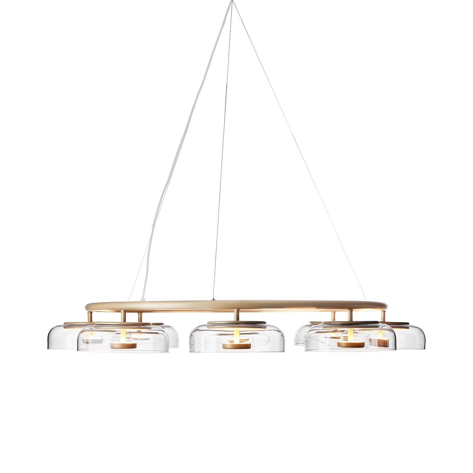 Aethera Circular Glass Chandelier - Lamp Outdoor