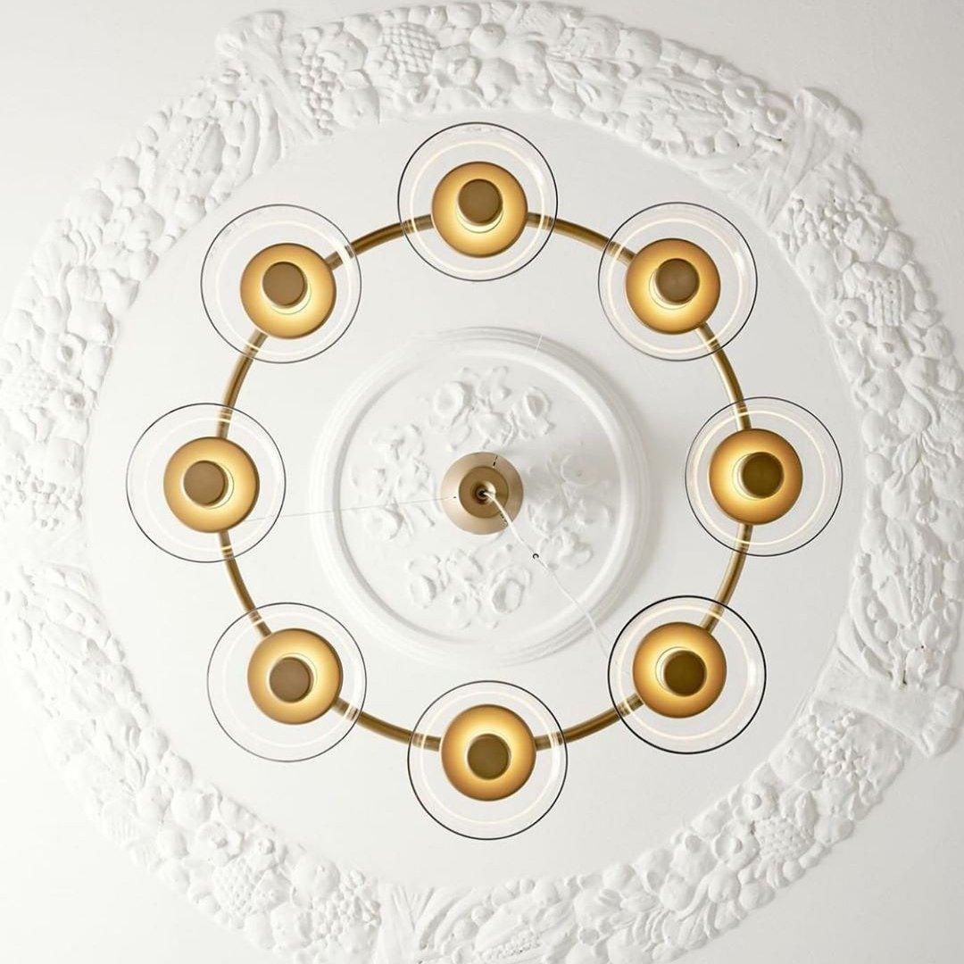 Aethera Circular Glass Chandelier - Lamp Outdoor