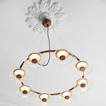 Aethera Circular Glass Chandelier - Lamp Outdoor