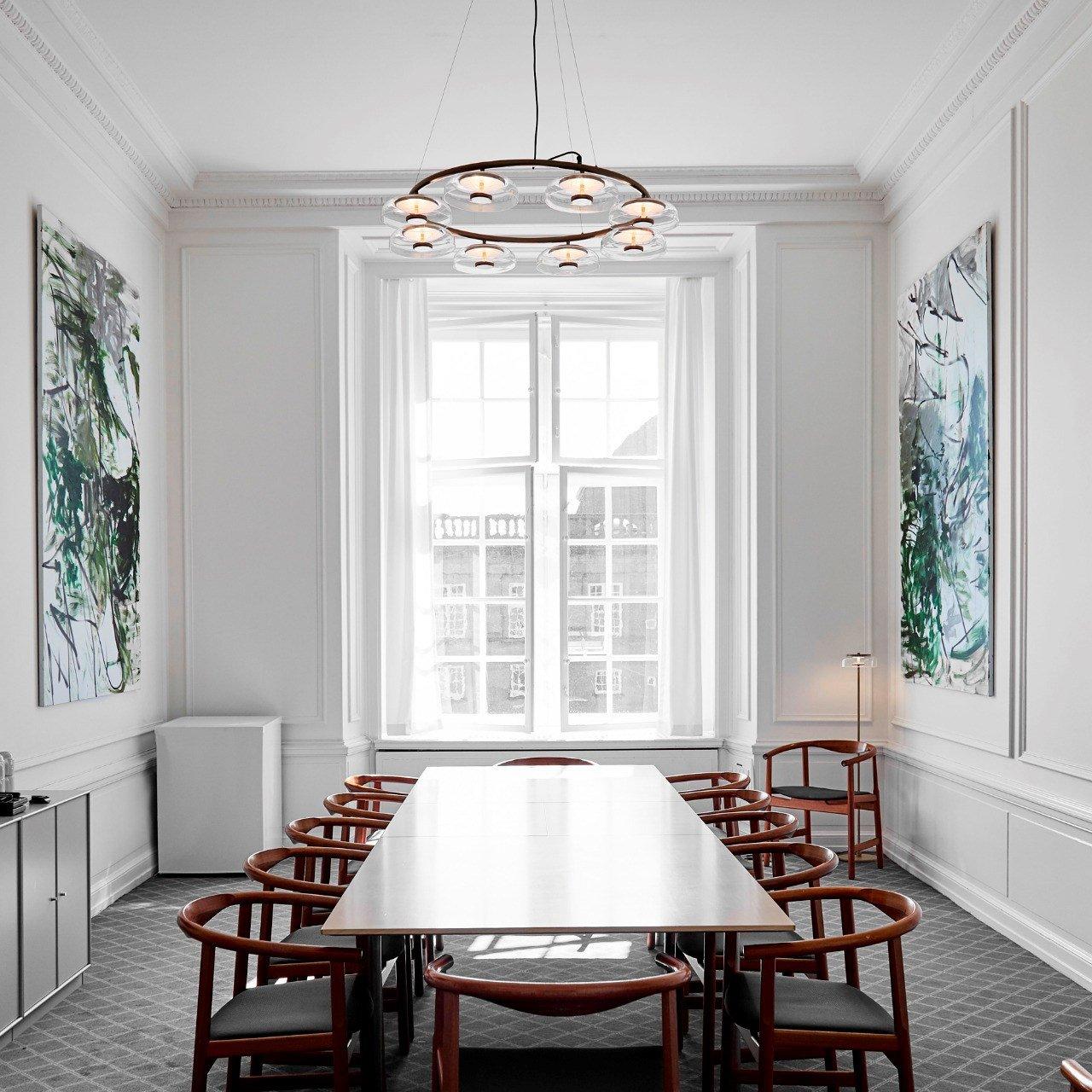 Aethera Circular Glass Chandelier - Lamp Outdoor