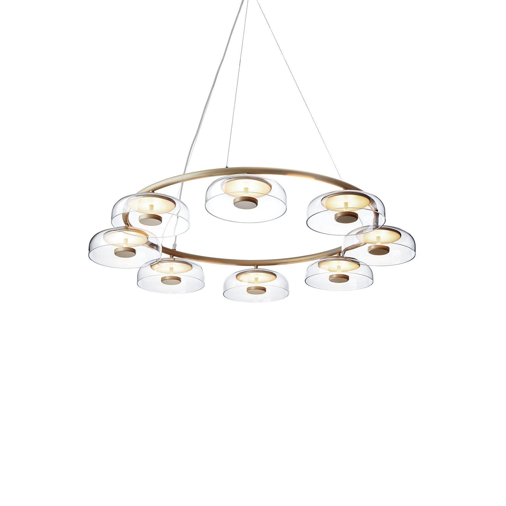 Aethera Circular Glass Chandelier - Lamp Outdoor