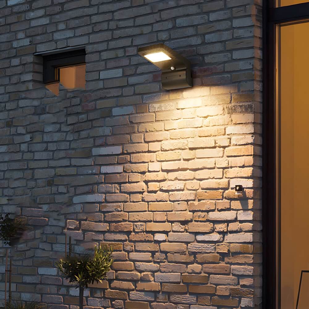 Outdoor Black LED Solar Wall Lights - Lamp Outdoor