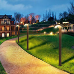 Fan-Shaped LED Lawn Pole Lamp with Motion Sensor Outdoor Landscape Lighting - Lamp Outdoor