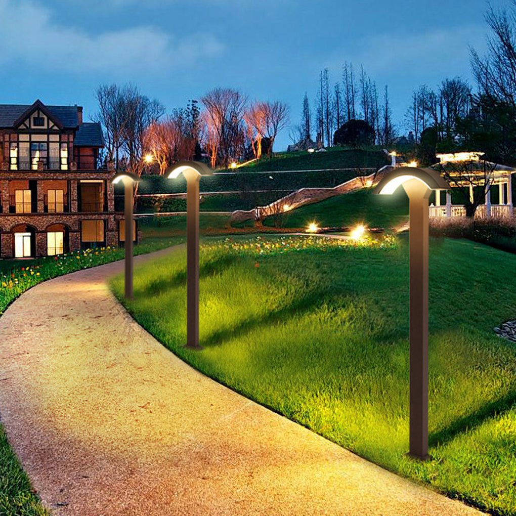 Fan-Shaped LED Lawn Pole Lamp with Motion Sensor Outdoor Landscape Lighting - Lamp Outdoor