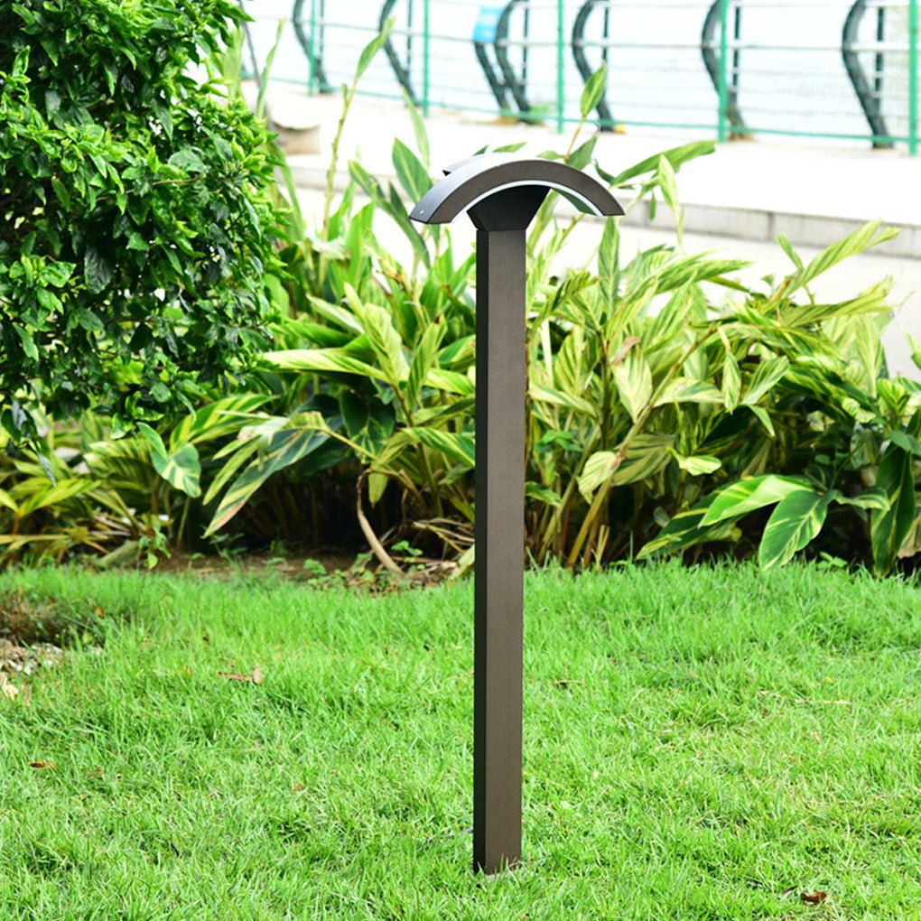 Fan-Shaped LED Lawn Pole Lamp with Motion Sensor Outdoor Landscape Lighting - Lamp Outdoor