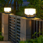 Outdoor Fence Post Light Solar Waterproof LED Mountains Peaks Landscape Decorative Lighting - Lamp Outdoor