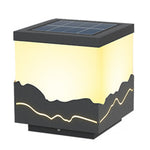 Outdoor Fence Post Light Solar Waterproof LED Mountains Peaks Landscape Decorative Lighting - Lamp Outdoor