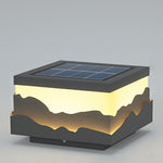 Outdoor Fence Post Light Solar Waterproof LED Mountains Peaks Landscape Decorative Lighting - Lamp Outdoor