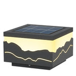 Outdoor Fence Post Light Solar Waterproof LED Mountains Peaks Landscape Decorative Lighting - Lamp Outdoor