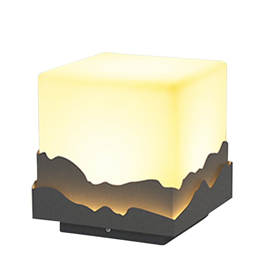 Outdoor Fence Post Light Solar Waterproof LED Mountains Peaks Landscape Decorative Lighting - Lamp Outdoor