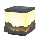 Outdoor Fence Post Light Solar Waterproof LED Mountains Peaks Landscape Decorative Lighting - Lamp Outdoor
