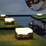 Outdoor Fence Post Light Solar Waterproof LED Mountains Peaks Landscape Decorative Lighting - Lamp Outdoor