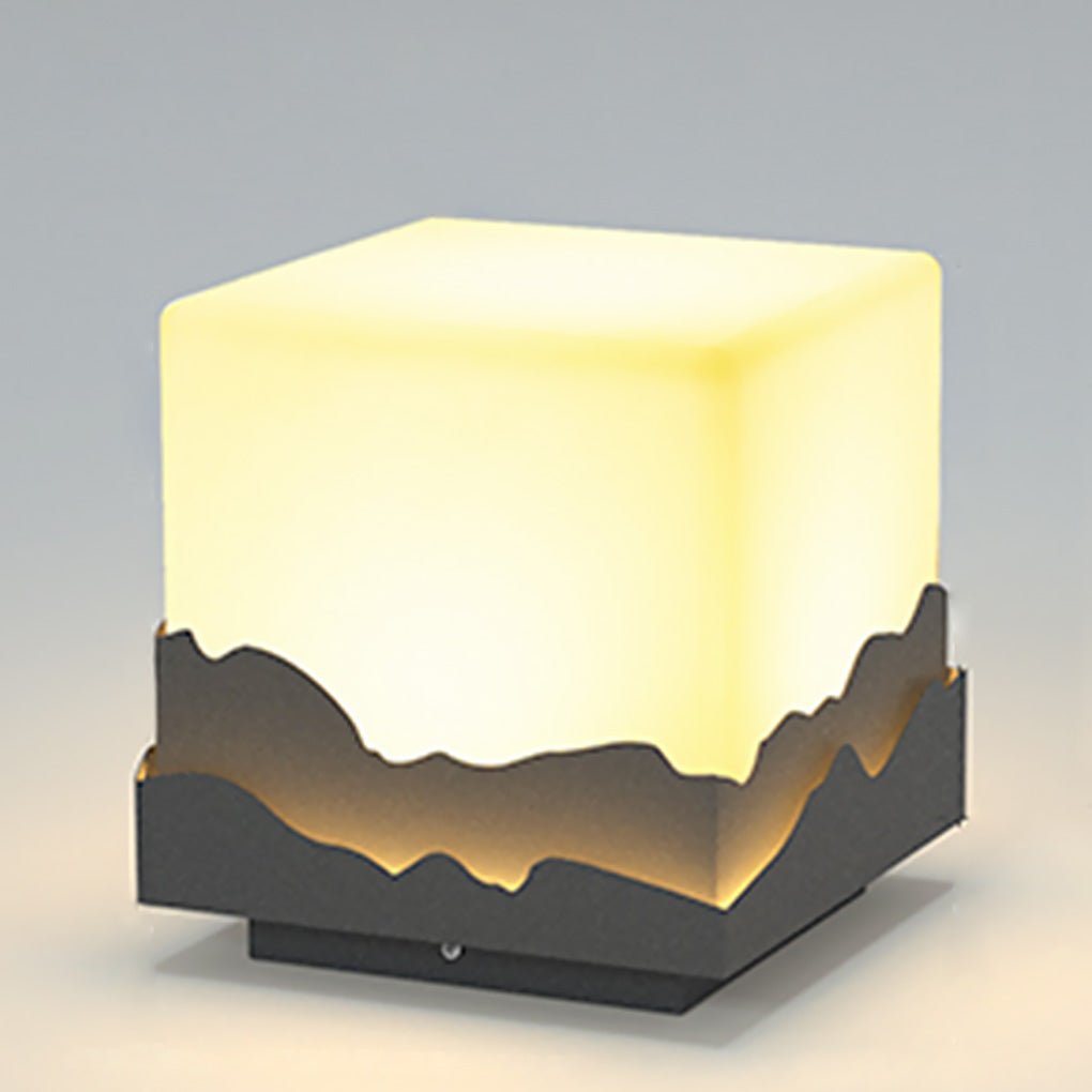 Outdoor Fence Post Light Solar Waterproof LED Mountains Peaks Landscape Decorative Lighting - Lamp Outdoor