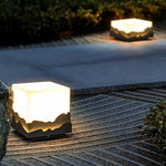 Outdoor Fence Post Light Solar Waterproof LED Mountains Peaks Landscape Decorative Lighting - Lamp Outdoor