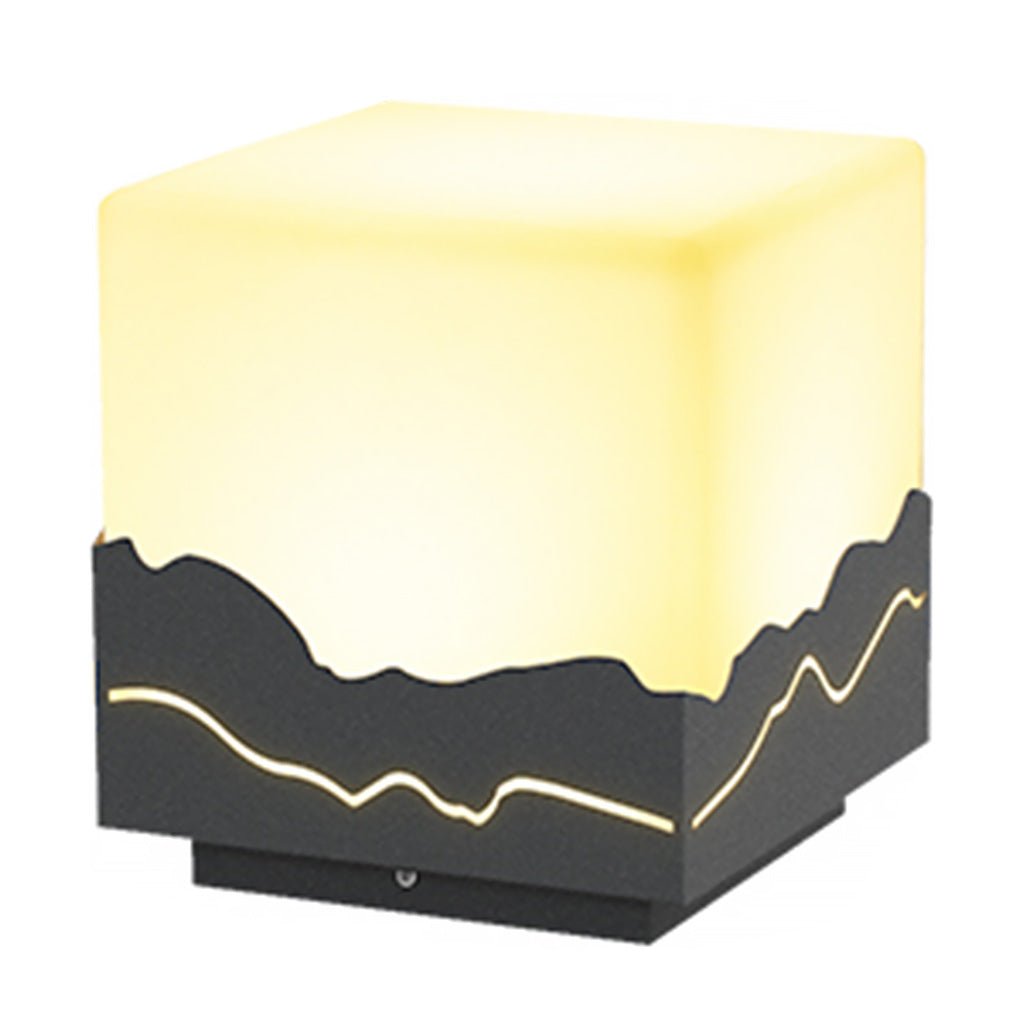 Outdoor Fence Post Light Solar Waterproof LED Mountains Peaks Landscape Decorative Lighting - Lamp Outdoor