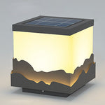 Outdoor Fence Post Light Solar Waterproof LED Mountains Peaks Landscape Decorative Lighting - Lamp Outdoor
