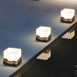 Outdoor Fence Post Light Solar Waterproof LED Mountains Peaks Landscape Decorative Lighting - Lamp Outdoor