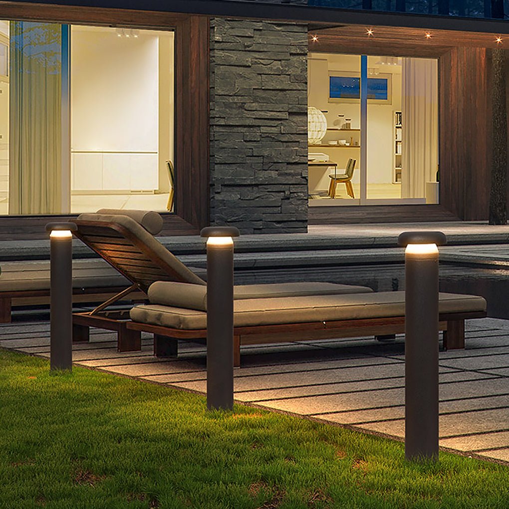 Modern Cylinder Bollard LED Garden Lights Durable Landscape Lighting - Lamp Outdoor