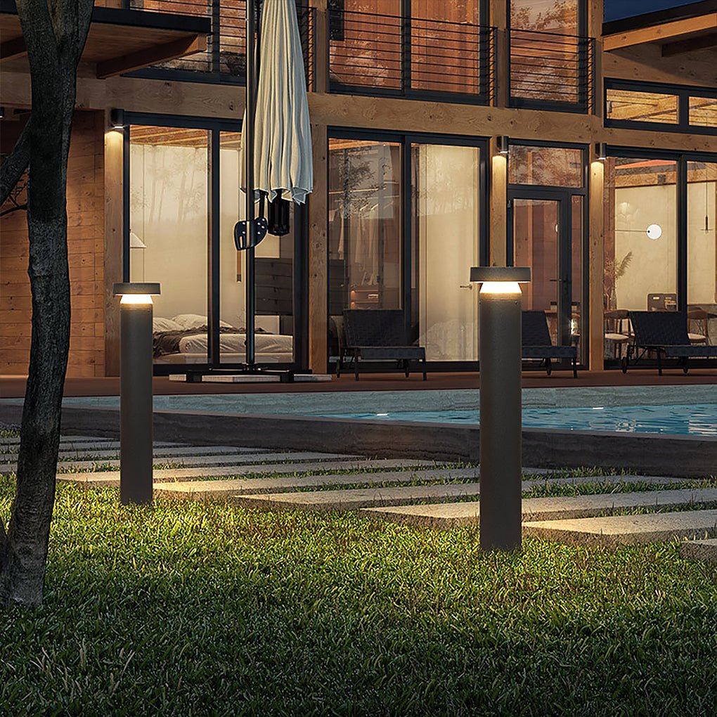 Modern Cylinder Bollard LED Garden Lights Durable Landscape Lighting - Lamp Outdoor