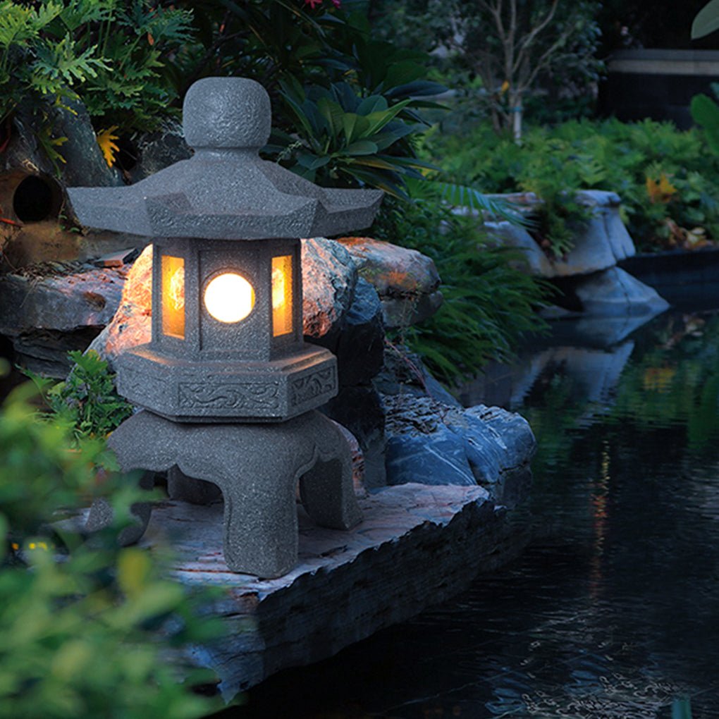 Elegant Imitation Stone Tower Garden Light for Outdoor Spaces - Lamp Outdoor