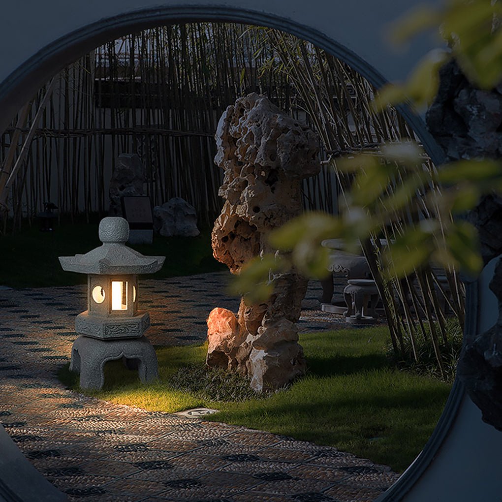Elegant Imitation Stone Tower Garden Light for Outdoor Spaces - Lamp Outdoor